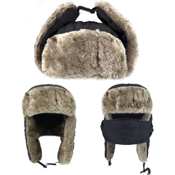 Unisex Trooper Trapper Hat Warm Thick  Winter Hats Ear Flap Bomber Windproof - Picture 3 of 6